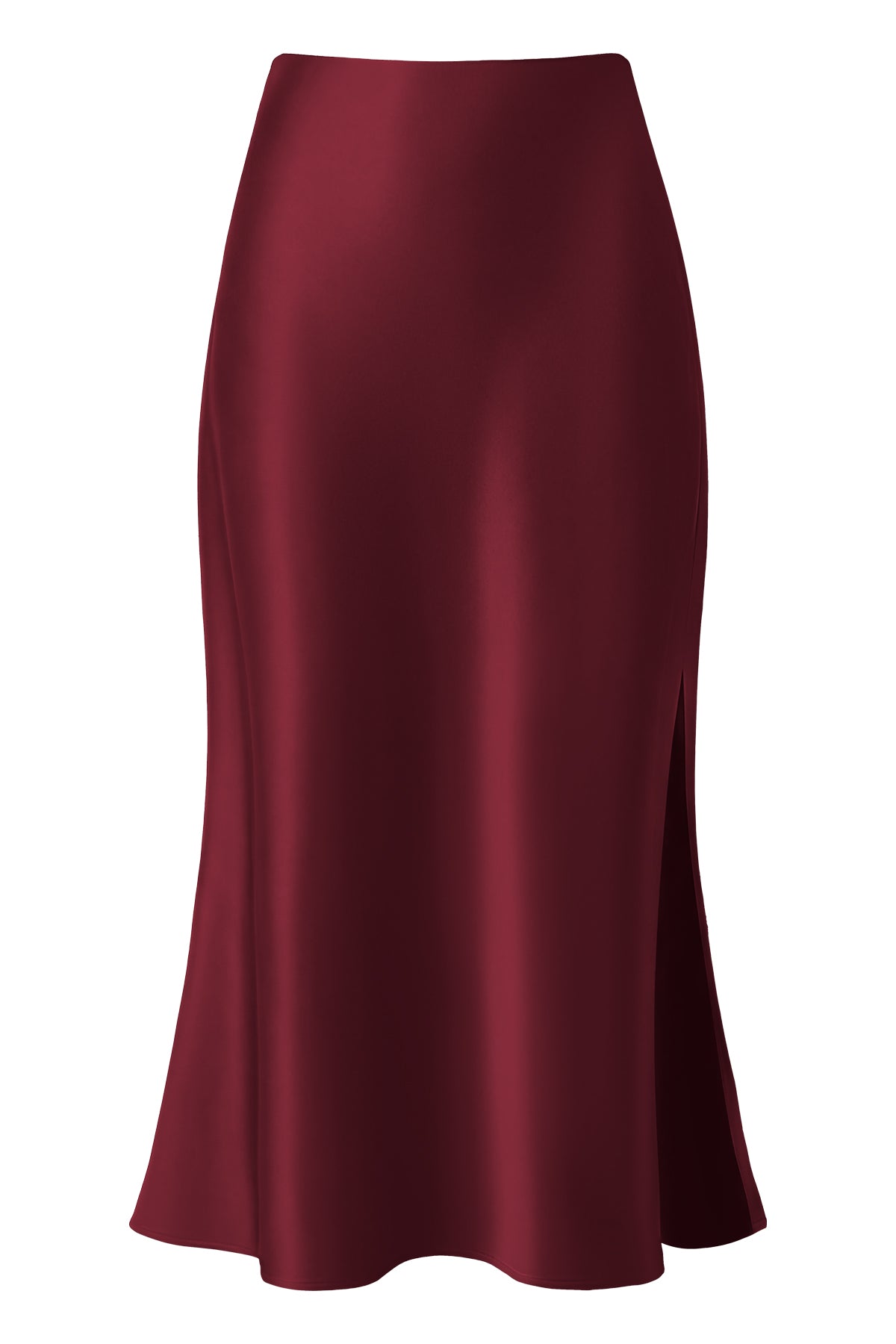 Sleek Satin Side Split Maxi Skirt