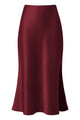 Sleek Satin Side Split Maxi Skirt
