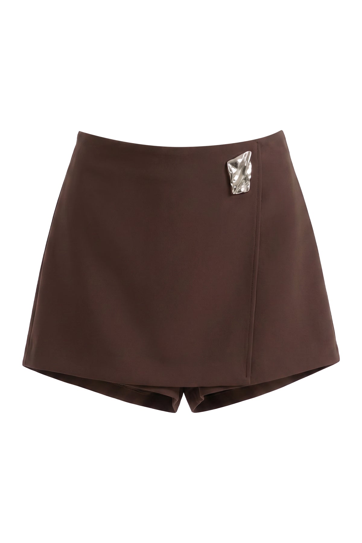 Asymmetric Wrap Mini Skort