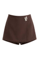 Asymmetric Wrap Mini Skort