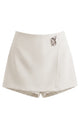 Asymmetric Wrap Mini Skort