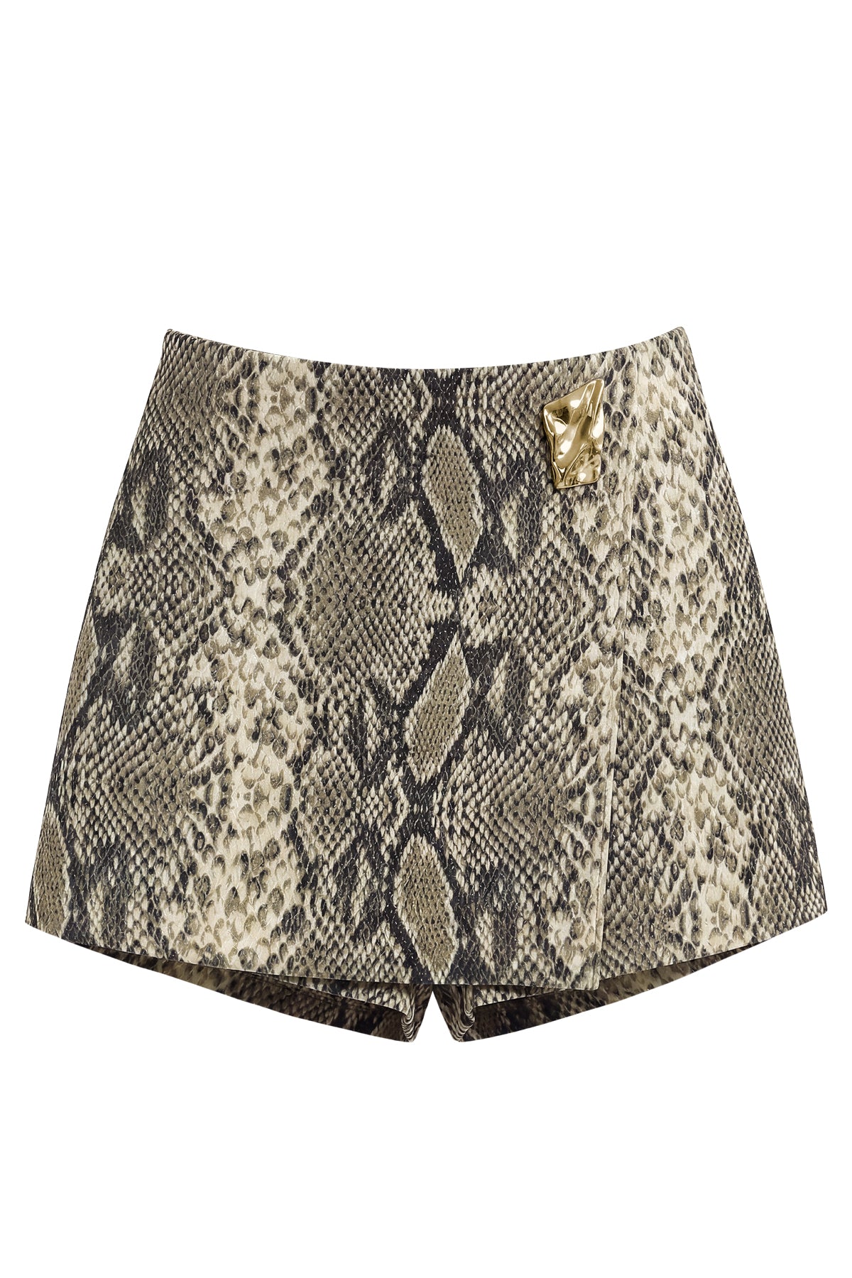 Asymmetric Wrap Mini Skort