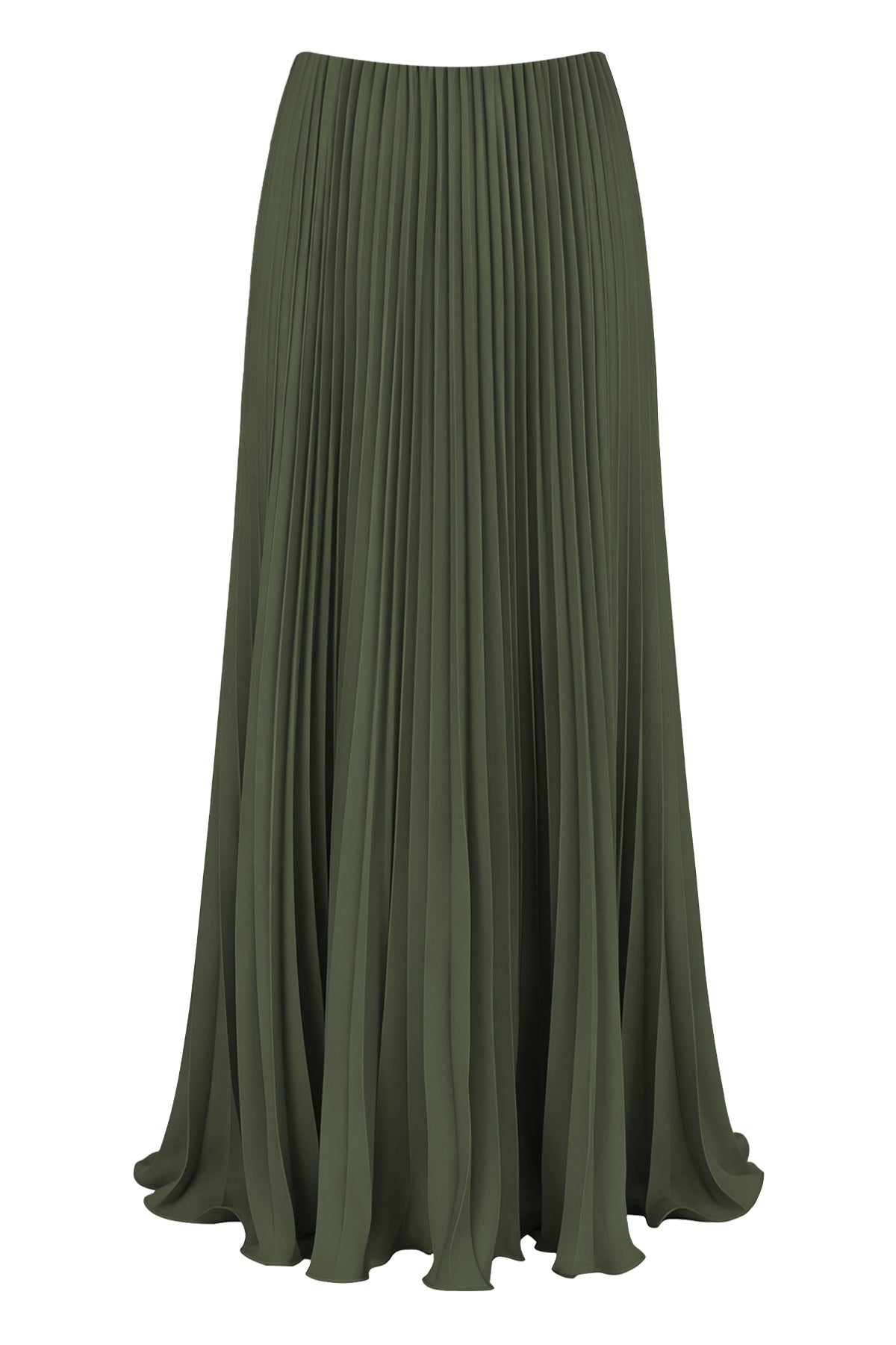 High Waist Pleated Maxi Skirt