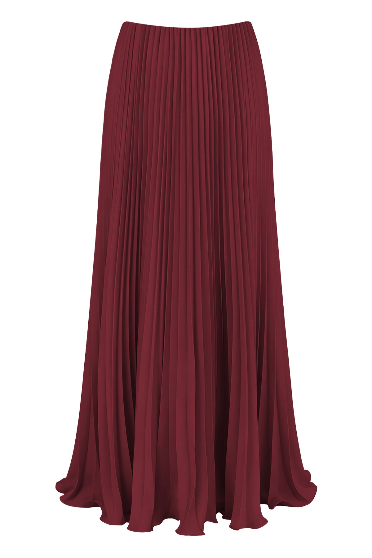 High Waist Pleated Maxi Skirt