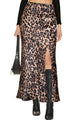 Flowy Satin Side Split Maxi Skirt