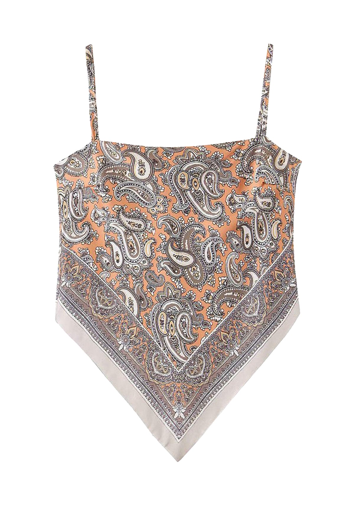 Paisley Cami Tie-Back Top