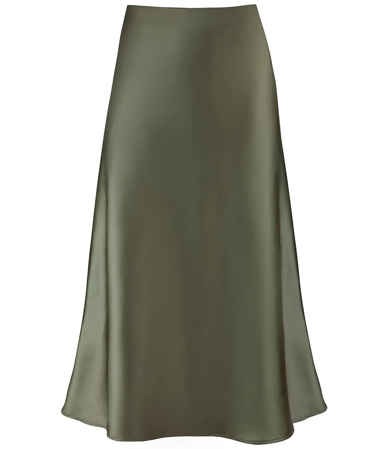 The Essential Satin Midi Skirt – High Waisted, A Line, Effortless Everyday Elegance