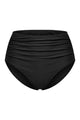 High-Waisted Ruched Tummy Control Bikini Bottom