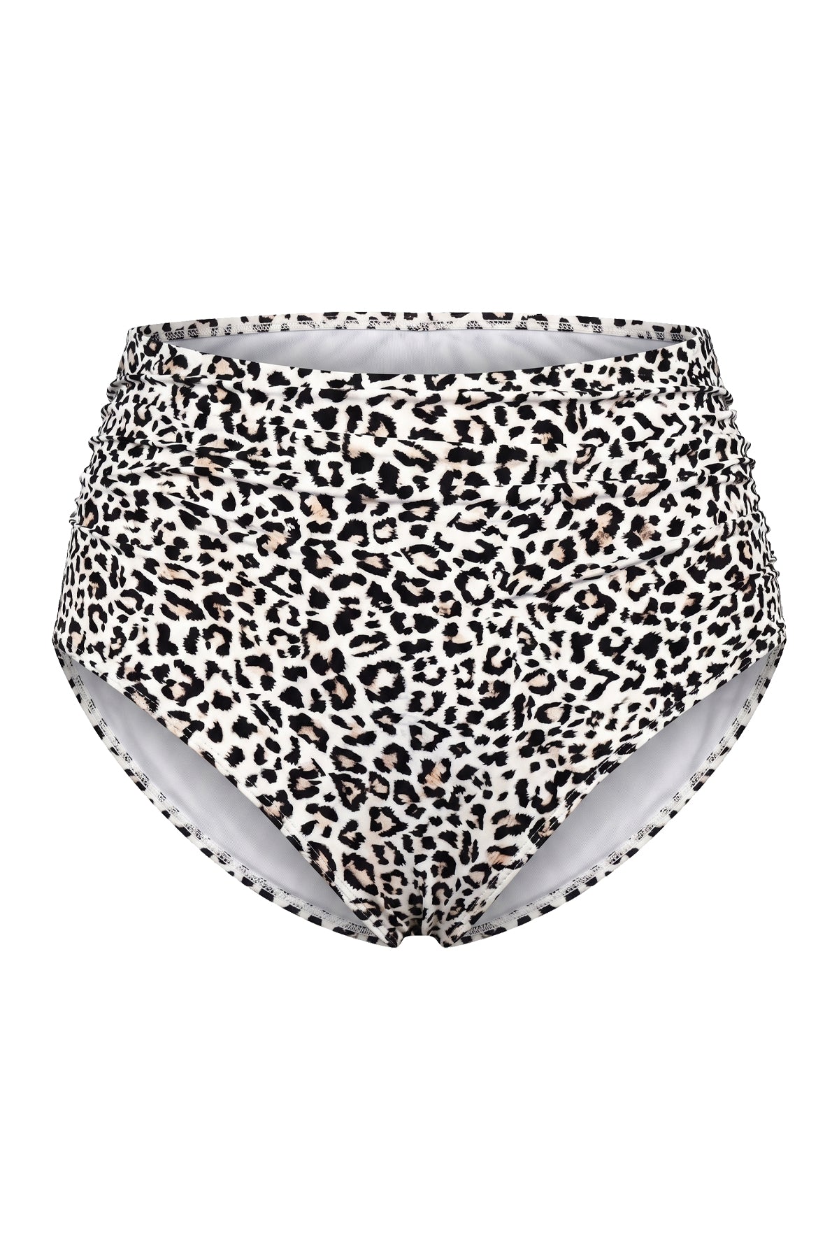 High-Waisted Ruched Tummy Control Bikini Bottom