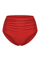 High-Waisted Ruched Tummy Control Bikini Bottom