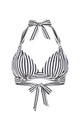 Retro Halter Plunge Self-Tie Triangle Bikini Top