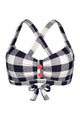 Crisscross Back Ruched Front-Tie Bikini Top
