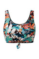 Front-Knot Scoop Neck Tank Bikini Top