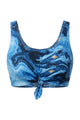Front-Knot Scoop Neck Tank Bikini Top