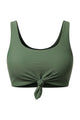 Front-Knot Scoop Neck Tank Bikini Top