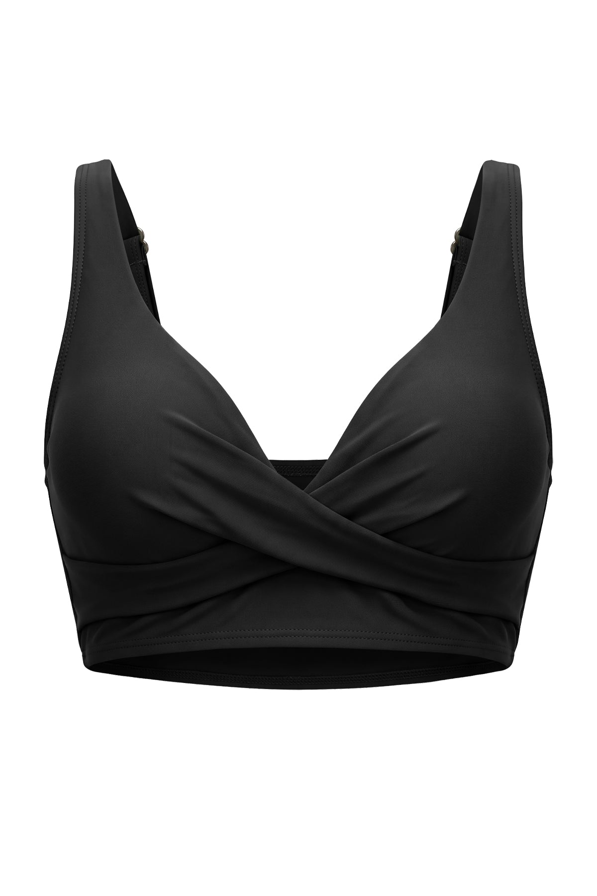 Crossover V-Neck Convertible Bikini Top with Side Boning