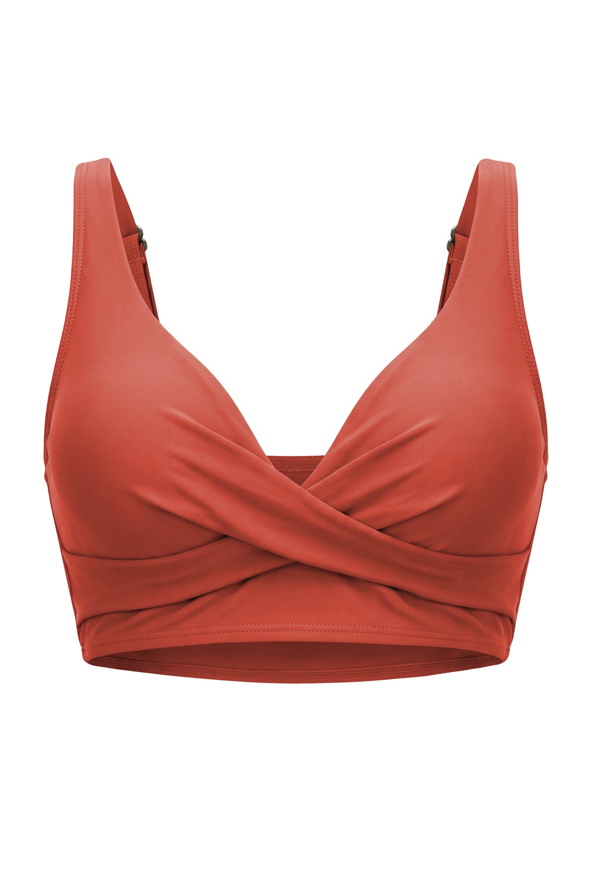 Crossover V-Neck Convertible Bikini Top with Side Boning