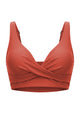 Crossover V-Neck Convertible Bikini Top with Side Boning