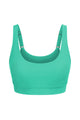 Scoop Neck Wide Strap Support Crop Bikini Top