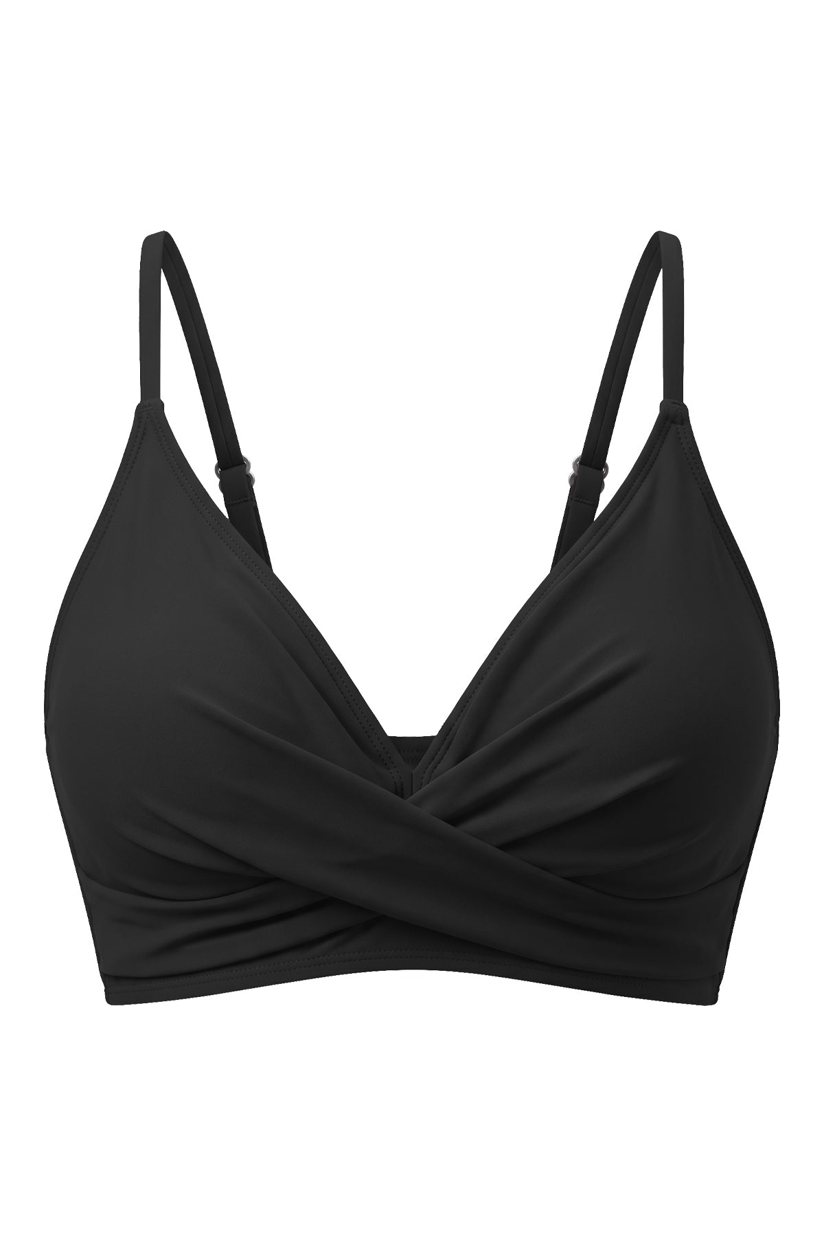 Crossover Wrap V-Neck Adjustable Bikini Top