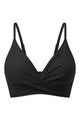 Crossover Wrap V-Neck Adjustable Bikini Top