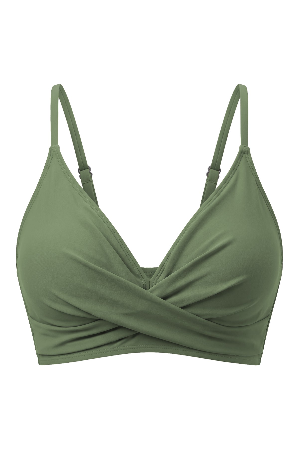 Crossover Wrap V-Neck Adjustable Bikini Top