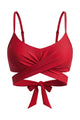 Wrap-Around Twist-Front Bikini Top with Side Boning
