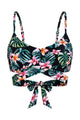 Wrap-Around Twist-Front Bikini Top with Side Boning