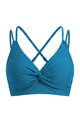 Twist-Front Double-Strap Crisscross Bikini Top