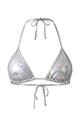 Metallic Sliding Triangle Halter Bikini Top