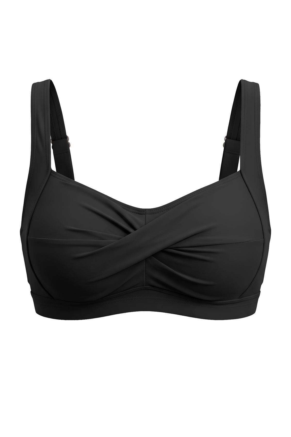 Twist-Front Convertible-Strap Crossover Bikini Top