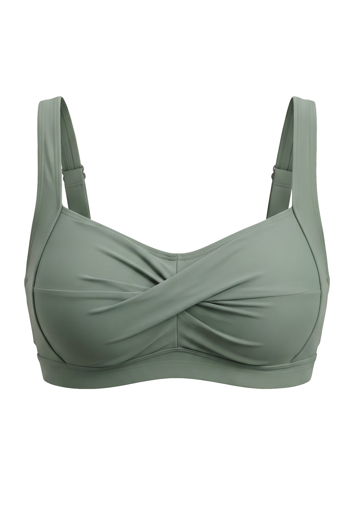 Twist-Front Convertible-Strap Crossover Bikini Top
