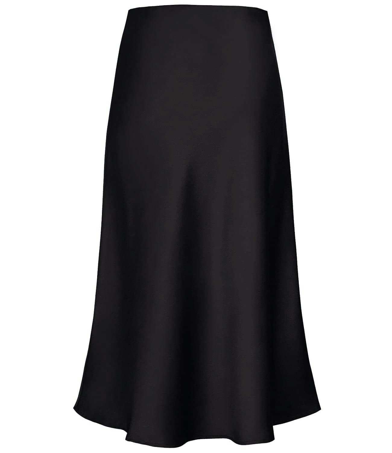 The Essential Satin Midi Skirt – High Waisted, A Line, Effortless Everyday Elegance