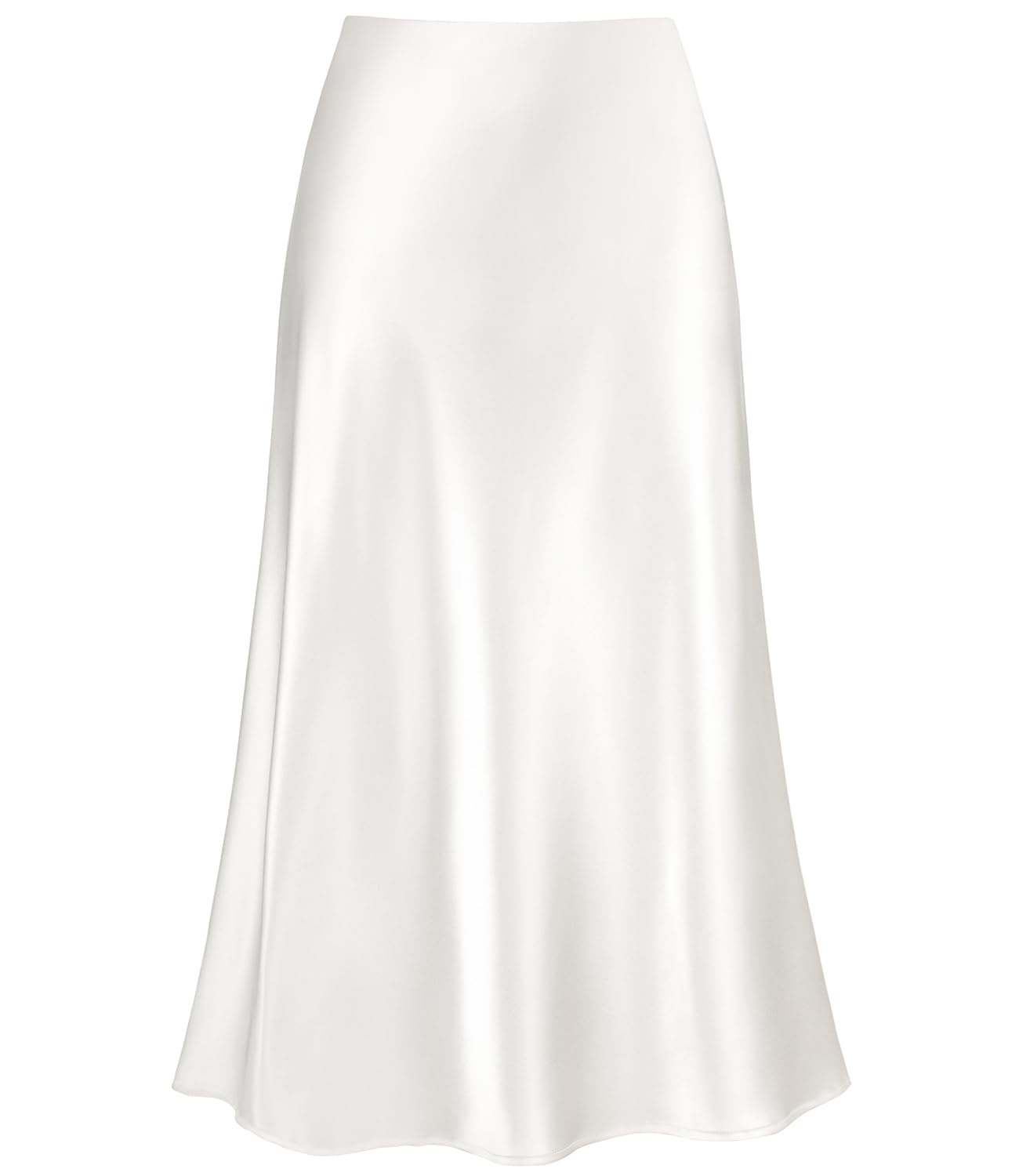 The Essential Satin Midi Skirt – High Waisted, A Line, Effortless Everyday Elegance