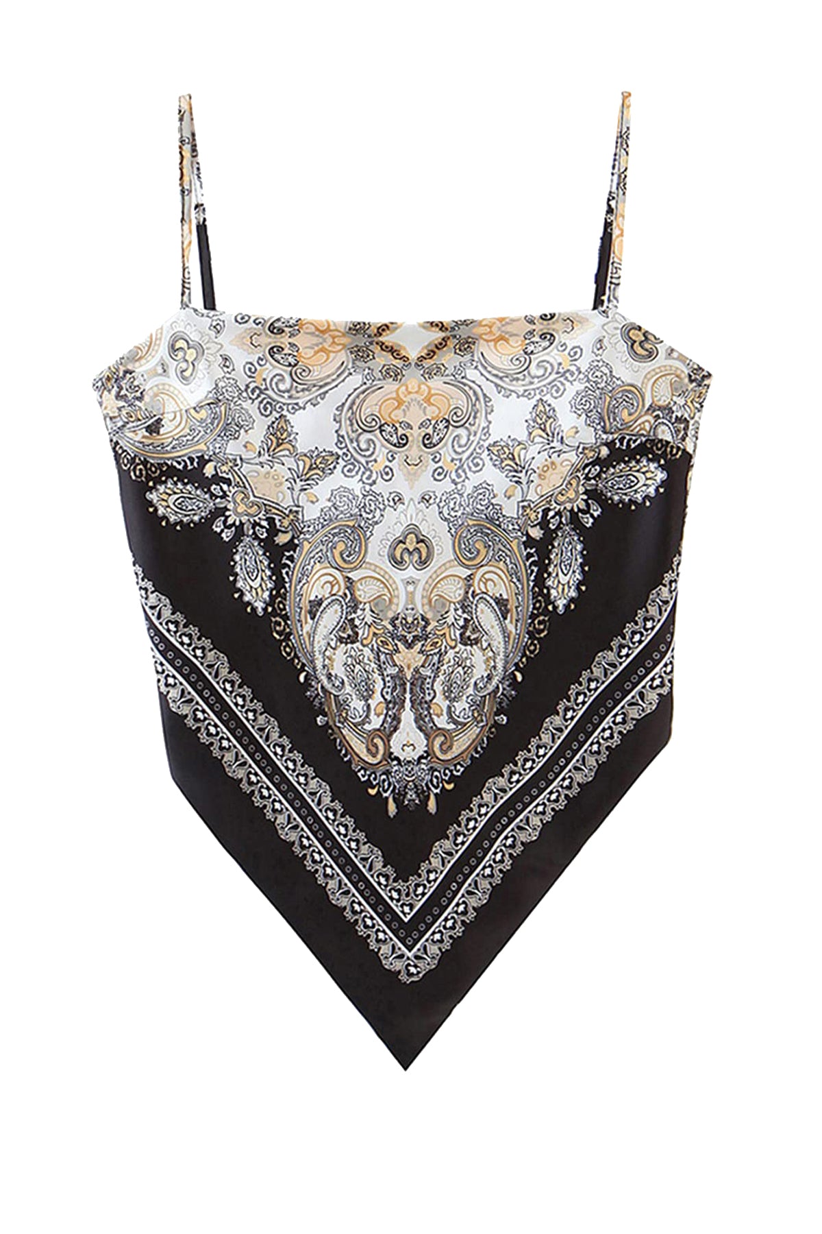 Paisley Cami Tie-Back Top