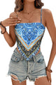 Paisley Bandana Tie-Back Top