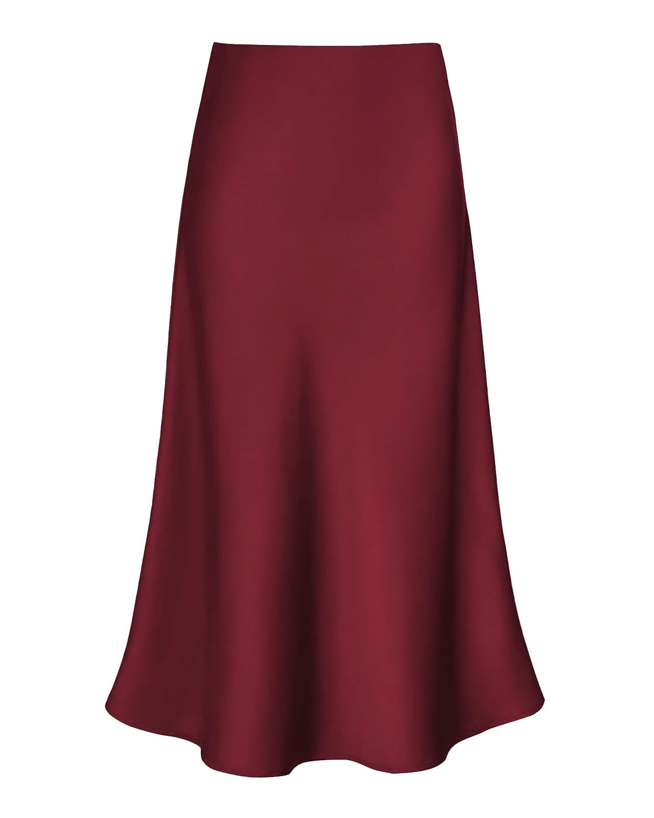 The Essential Satin Midi Skirt – High Waisted, A Line, Effortless Everyday Elegance