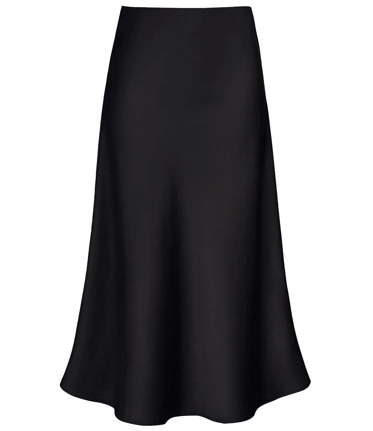 The Essential Satin Midi Skirt – High Waisted, A Line, Effortless Everyday Elegance